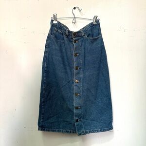 American Apparel Midi Button Skirt